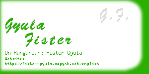 gyula fister business card